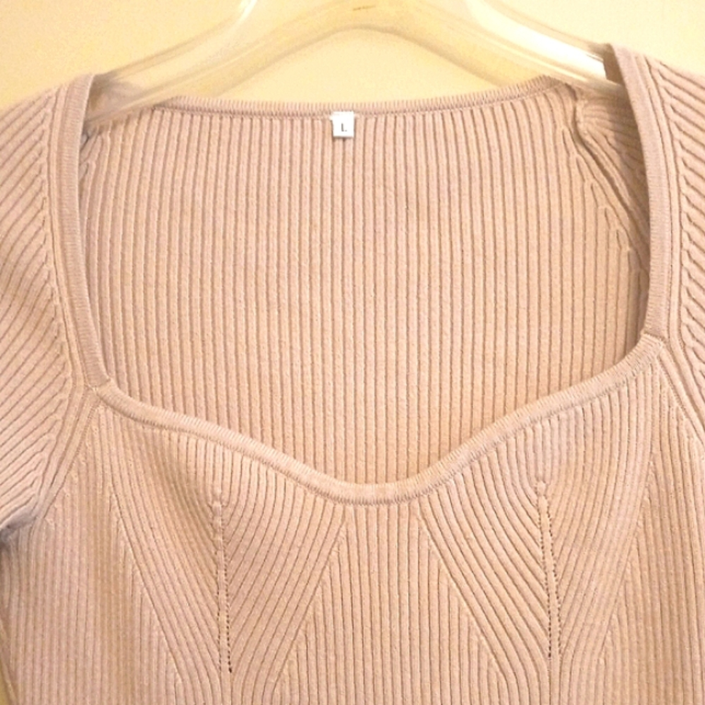 ASOS Pale Pink Ribbed Sweater Dress - Picture 2 of 5